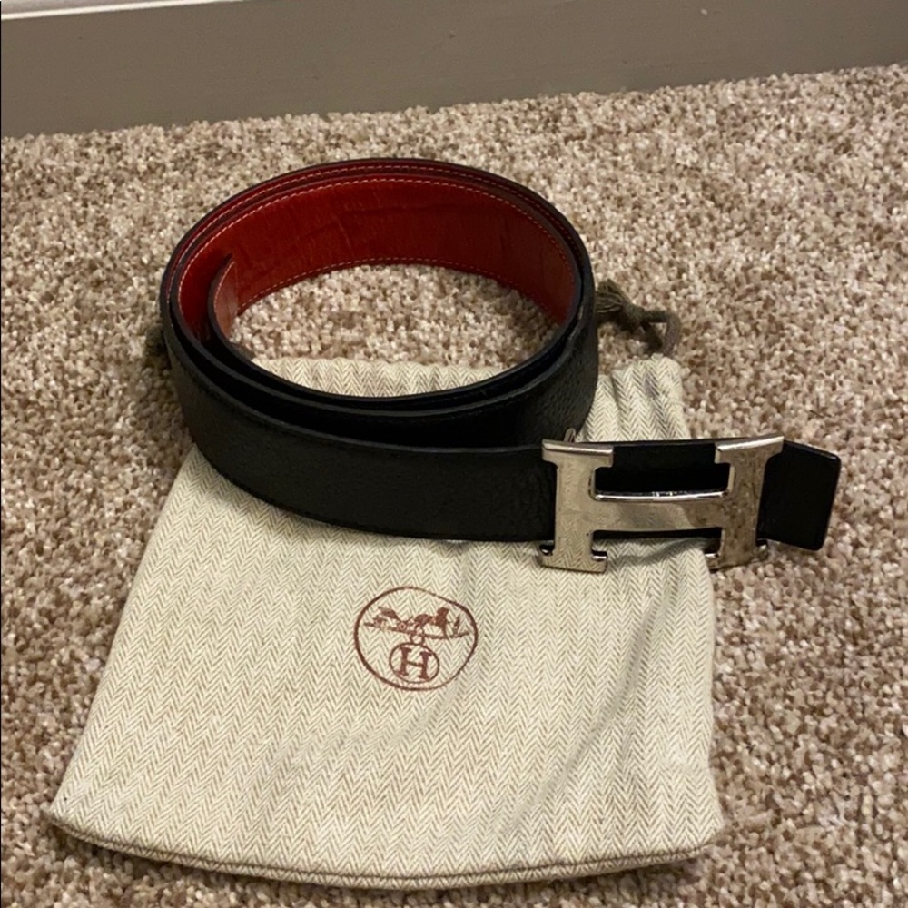Hermès H belt two sided